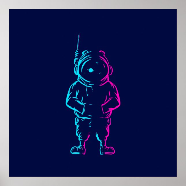 Abstrakter Pop Poster (Vorne)