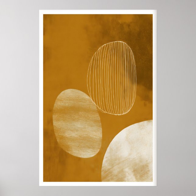 Abstrakter Poster mit organischen Formen - Minimal (Vorne)