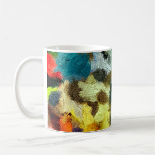 abstrakter psychedelischer Grunge-Hintergrund Graf Kaffeetasse