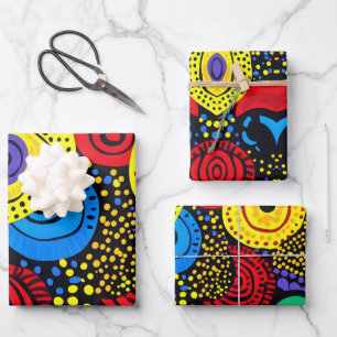 Abstrakter Punkt 4 Geschenkpapier Set