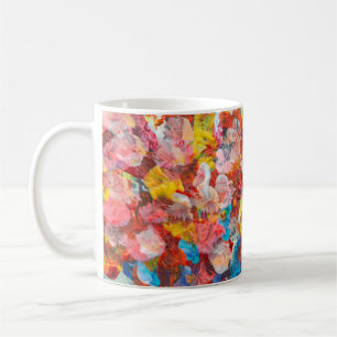 Abstrakter Punkt-Schmiere-Pinselstrich Acryl und W Kaffeetasse