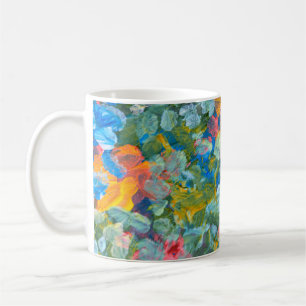Abstrakter Punkt-Schmiere-Pinselstrich Acryl und W Kaffeetasse