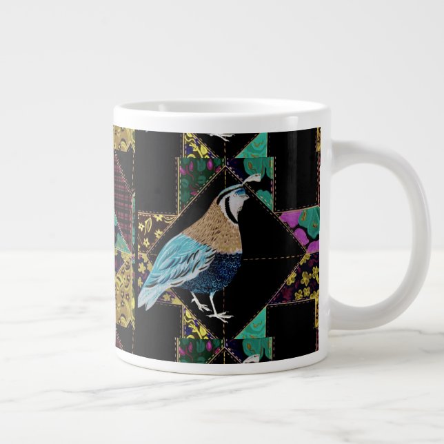 Abstrakter Quilton-Kaffee-Cup Jumbo-Tasse (Rechts)