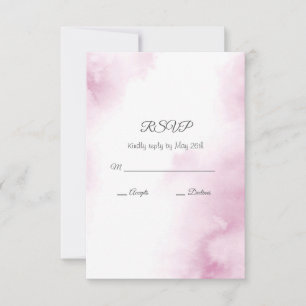 Abstrakter Rahmen mit rosa Farbe RSVP Karte