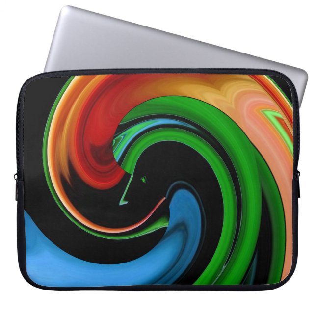 Abstrakter Rainbow-Cartoon-Bildschirm Laptopschutzhülle (Vorderseite)