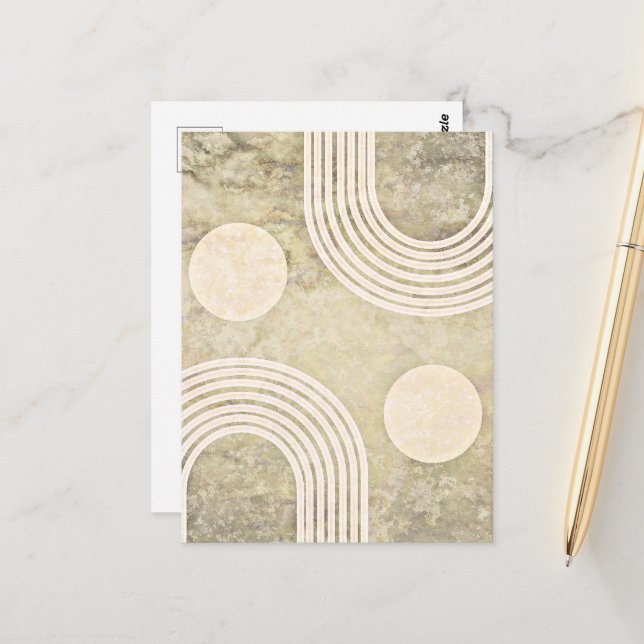 Abstrakter Regenbogen, Bohemische Kunst, Postkarte (Vorderseite/Rückseite Beispiel)