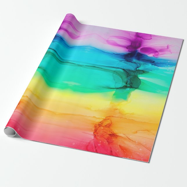 Abstrakter Regenbogen farbiger Hintergrund, Tapete Geschenkpapier (Ungerollt)