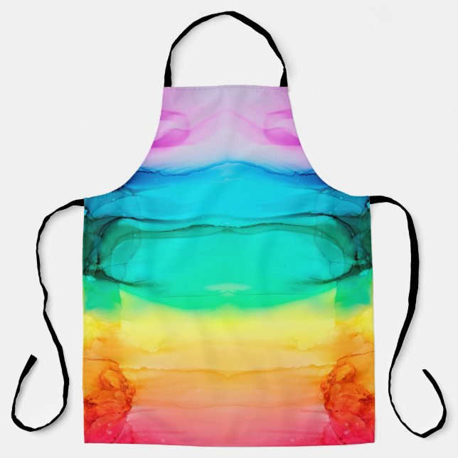 Abstrakter Regenbogen farbiger Hintergrund, Tapete Schürze (Vorderseite)