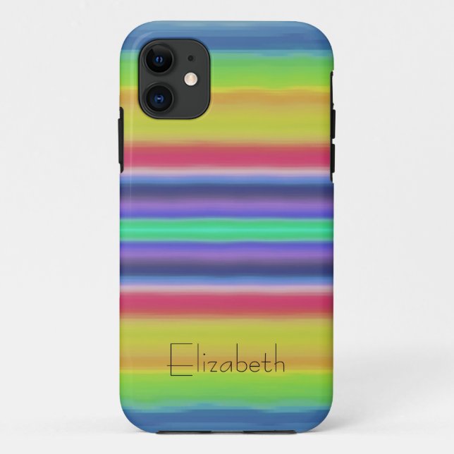 Abstrakter Regenbogen für Wasserfarben Case-Mate iPhone Hülle (Rückseite)