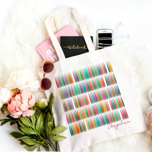 Abstrakter Regenbogen-Individuelle Name Tragetasche (Von Creator hochgeladen)