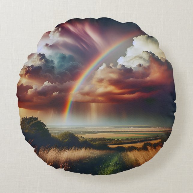 Abstrakter Regenbogen Kissen 🌈 ✨ (Vorderseite)