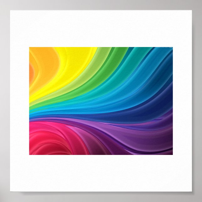 Abstrakter Regenbogen Poster (Vorne)