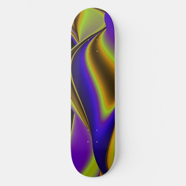 Abstrakter Regenbogen Skateboard (Vorderseite)