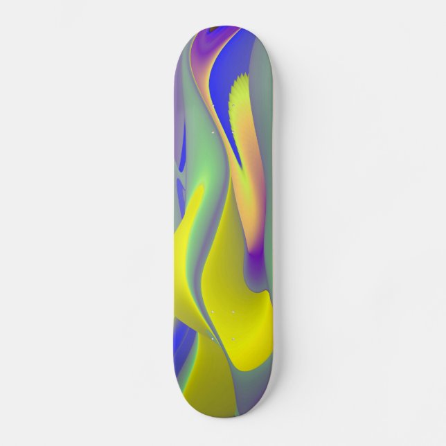 Abstrakter Regenbogen Skateboard (Vorderseite)