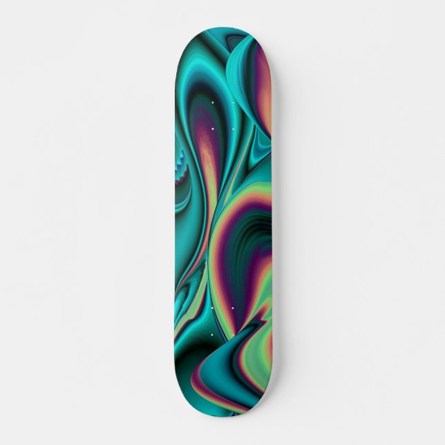 Abstrakter Regenbogen Skateboard (Vorne)