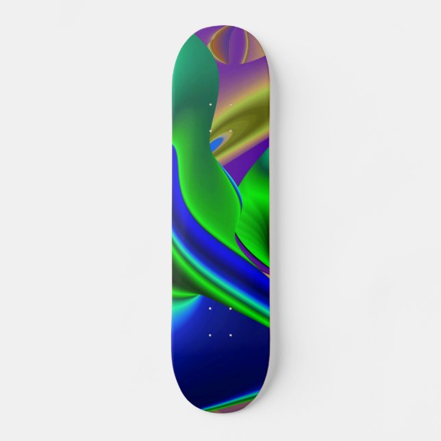 Abstrakter Regenbogen Skateboard (Vorderseite)