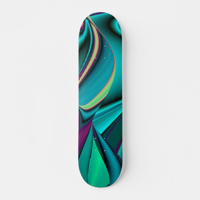 Abstrakter Regenbogen Skateboard (Vorne)