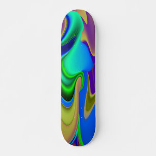 Abstrakter Regenbogen Skateboard
