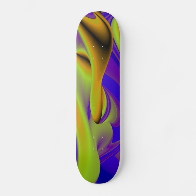 Abstrakter Regenbogen Skateboard (Vorderseite)