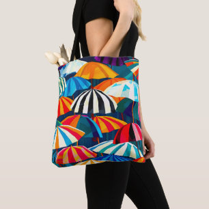 Abstrakter Regenbogen Strand Umbrella