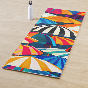 Abstrakter Regenbogen Strand Umbrella Yogamatte