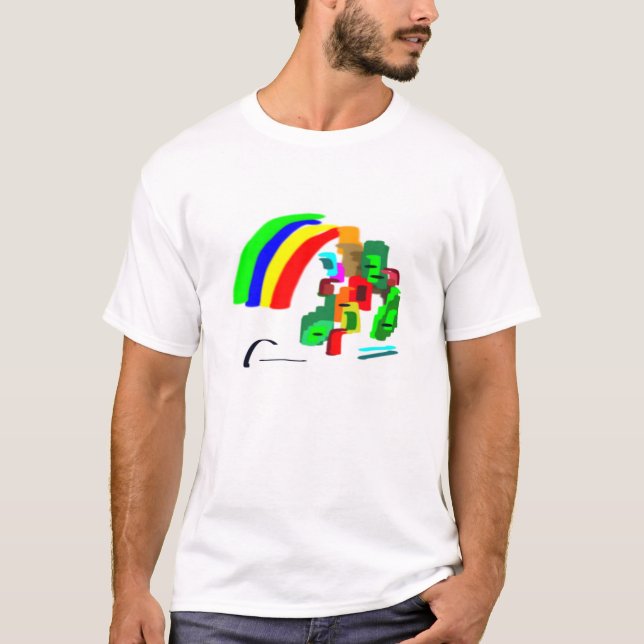 abstrakter Regenbogen T-Shirt (Vorderseite)