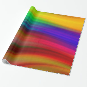 Abstrakter Regenbogen Wasserfarben Elegant Multico Geschenkpapier