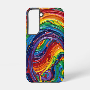 Abstrakter Regenbogenbogen-Schmelzfarbe Samsung-Hü Samsung Galaxy Hülle