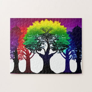 Abstrakter Regenbogenwall Puzzle