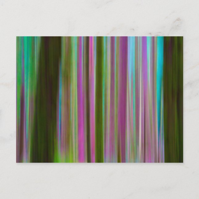 Abstrakter Regenwald in der Dämmerung | Washington Postkarte (Vorderseite)