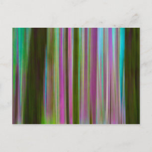 Abstrakter Regenwald in der Dämmerung   Washington Postkarte