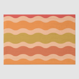 Abstrakter Retro-70er mit frischen Wellen Seidenpapier