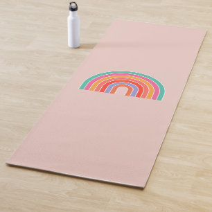 Abstrakter Retro-farbiger Regenbogen Yogamatte