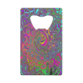 Abstrakter Retro-Flüssig-Swirl, schlaff Geldbeutel Flaschenöffner