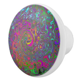 Abstrakter Retro-Flüssig-Swirl, schlaff Keramikknauf