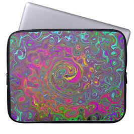 Abstrakter Retro-Flüssig-Swirl, schlaff Laptopschutzhülle