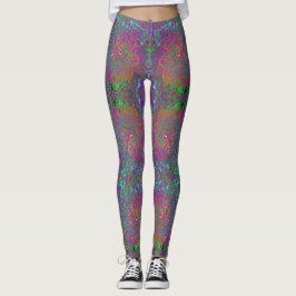Abstrakter Retro-Flüssig-Swirl, schlaff Leggings