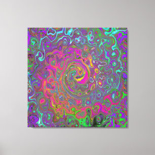 Abstrakter Retro-Flüssig-Swirl, schlaff Leinwanddruck