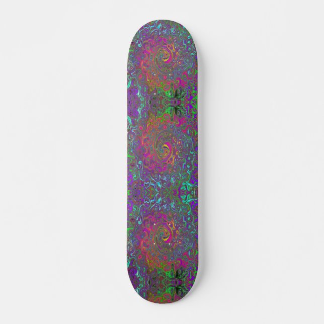 Abstrakter Retro-Flüssig-Swirl, schlaff Skateboard (Vorne)