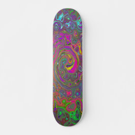 Abstrakter Retro-Flüssig-Swirl, schlaff Skateboard