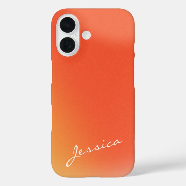 Abstrakter Retro-Gradient Orange Personalisierter  Case-Mate iPhone Hülle (Rückseite)