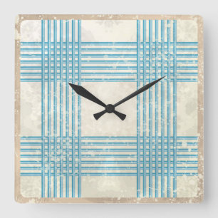 Abstrakter Retro-Hintergrund Quadratische Wanduhr