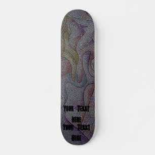 abstrakter Retro-Look Skateboard
