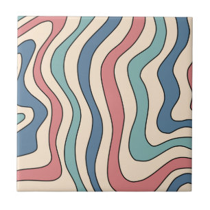 Abstrakter Retro-Streifen Modernes Elegantes Fliese