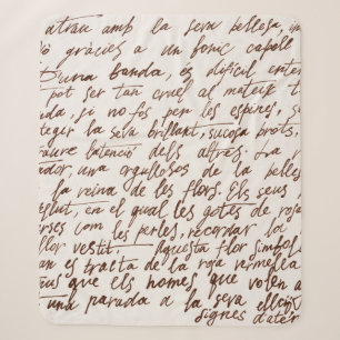 Abstrakter retro unlesbarer brauner Tinten-Text. Sherpadecke