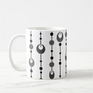 Abstrakter Retrodesign-Deko mit Drehkissen Kaffeetasse