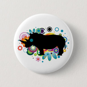 Abstrakter Rhino-Button Button