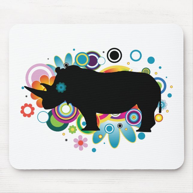 Abstrakter Rhino Mousepad (Vorne)