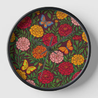 Abstrakter Ringelblumengarten Schmetterlinge Kunst