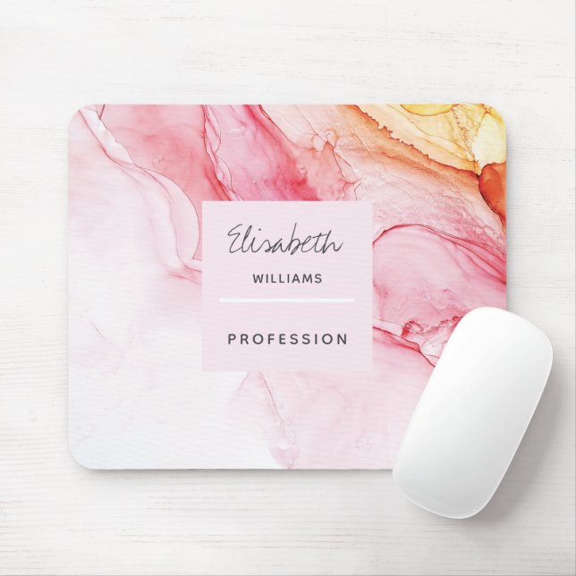 Abstrakter rosa Farbton Mousepad (Mit Mouse)
